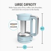 image:imageMartha Stewart Electric Kettle with Removable Stainless Steel Tea Infuser Glass Carafe17L 7 Cups Hot Water Boiler 4 Presets Keep Warm amp Auto ShutOff Cordless 360 Swivel Base Linen CreamSky Blue